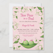 Twee erwten in een pod babymeisje met twee tongen  kaart (Voorkant)