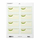 Twee erwten in een pod | Boekplaat Etiket (Full Sheet)