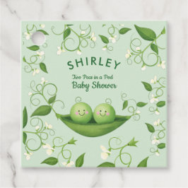 Twee Erwten in een Pod Geslacht Neutrale Twins Dou Bedankjes Labels