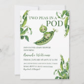 Twee Erwten In Een Pod Geslachtsneutraal Tweeling  Kaart (Voorkant)