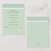 Twee erwten in een pod luier loterij ticket informatiekaartje (Voorkant / Achterkant)