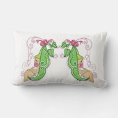 Twee erwten in een pod lumbar kussen (Achterkant)