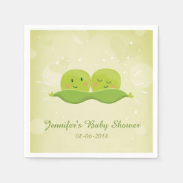 Twee erwten in een pod Paper Napkin Twins Baby sho Servet