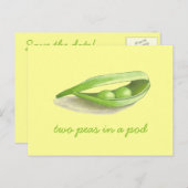 Twee erwten in een pod - sla de datum Briefkaart (Voorkant / Achterkant)