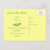 Twee erwten in een pod - sla de datum Briefkaart (Achterkant)