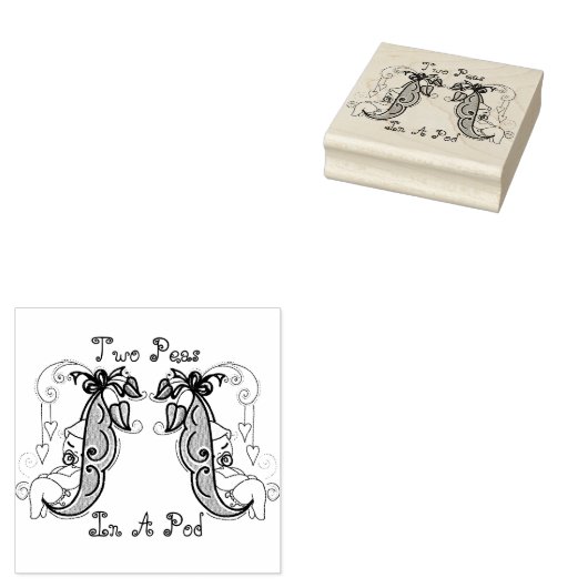 Twee erwten in een pod stempel (Gestempeld)