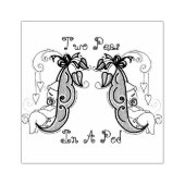 Twee erwten in een pod stempel (Afrduk)