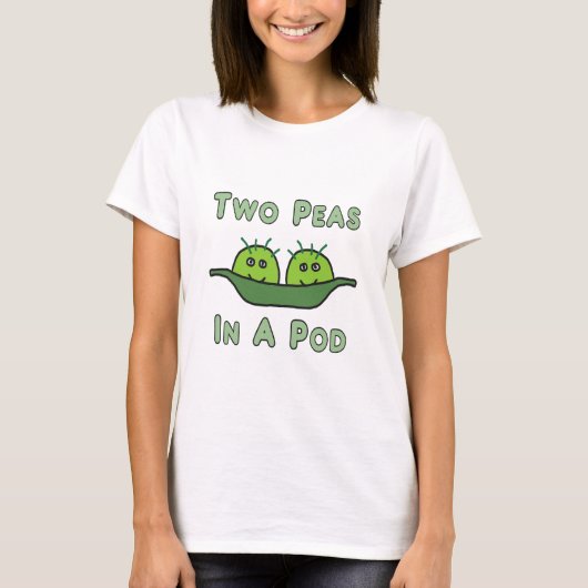 Twee erwten in een pod T-shirt (Voorkant)