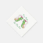 Twee erwten in een pod tweeling servetten (Hoek)