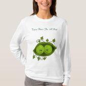 Twee erwten in een pod-tweeling t-shirt (Voorkant)