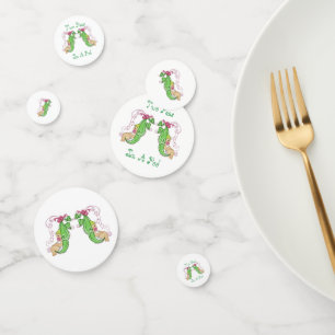 Twee erwten in een pod tweeling tafel Confetti