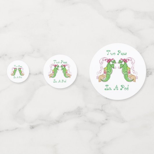 Twee erwten in een pod tweeling tafel Confetti (Voorkanten)