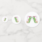 Twee erwten in een pod tweeling tafel Confetti (Achterkanten)