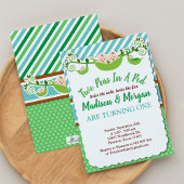 Twee erwten in een pod tweeling van de vorige dag kaart