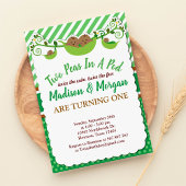 Twee erwten in een pod tweeling van de vorige dag kaart