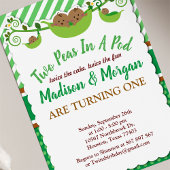 Twee erwten in een pod tweeling van de vorige dag kaart