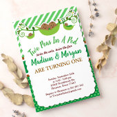 Twee erwten in een pod tweeling van de vorige dag kaart