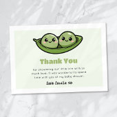 Twee erwten in een Pod Twin Baby shower Bedankkaart