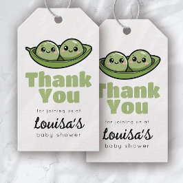 Twee erwten in een Pod Twin Baby shower Bedankt Cadeaulabel