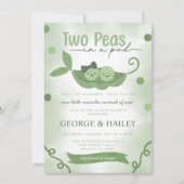 Twee erwten in een Pod Twin Baby shower Kaart (Voorkant)