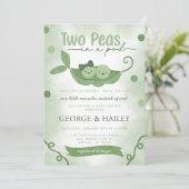 Twee erwten in een Pod Twin Baby shower Kaart (Staand voorkant)