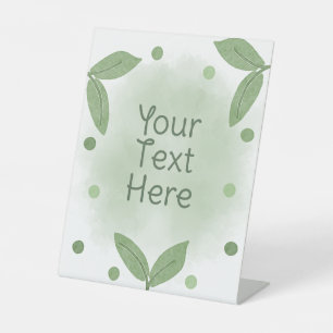 Twee erwten in een Pod Twin Baby shower Reclamebord Met Voetstuk