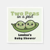 Twee erwten in een Pod Twin Baby shower Servet (Voorkant)
