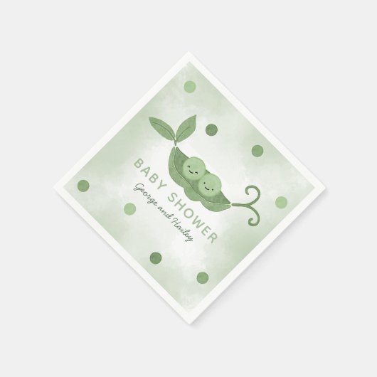 Twee erwten in een Pod Twin Baby shower Servet (Hoek)