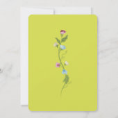 Twee Erwten in een Pod Twin Baby shower Uitnodigin Kaart (Achterkant)