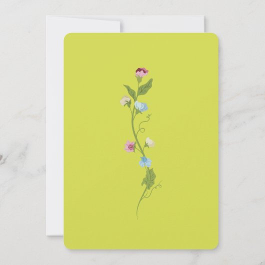 Twee Erwten in een Pod Twin Baby shower Uitnodigin Kaart (Achterkant)