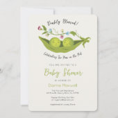 Twee Erwten in een Pod Twin Baby shower Uitnodigin Kaart (Voorkant)