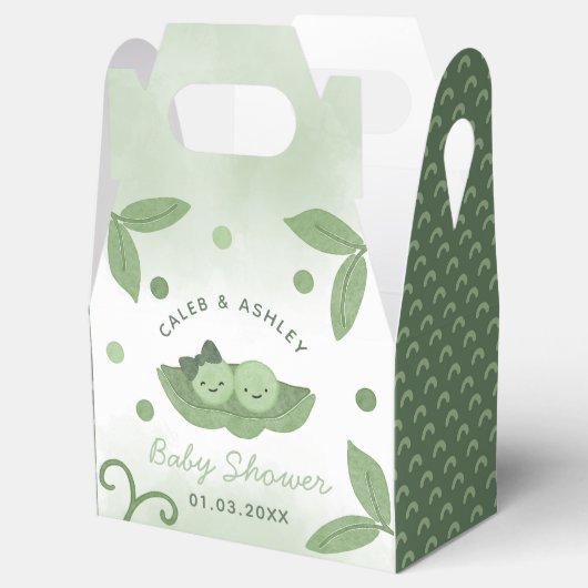 Twee Erwten In Een Pod Twin Boy En Meisje Baby sho Bedankdoosjes (Geopend)