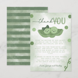 Twee Erwten In Een Pod Twin Boy En Meisje Baby sho Bedankkaart