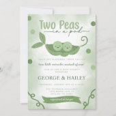 Twee erwten in een Pod Twin Boys Baby shower Kaart (Voorkant)