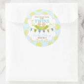 Twee Erwten in een Pod Twin Boys Dank je Label (Tas)