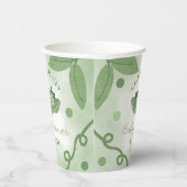 Twee erwten in een Pod Twin Girls Baby shower Papieren Bekers (Rechts)