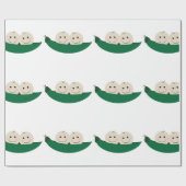 Twee erwten in een Pod Twins Baby Cadeaupapier (Vlak)