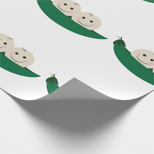 Twee erwten in een Pod Twins Baby Cadeaupapier (Hoek)