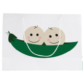 Twee erwten in een Pod Twins Baby Large Cadeautasje (Achterkant)