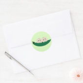 Twee erwten in een Pod Twins Baby Ronde Sticker (Envelop)