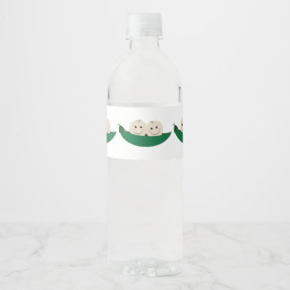 Twee erwten in een Pod Twins Baby Waterfles Etiket