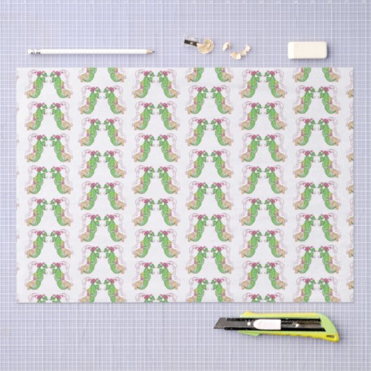 Twee erwten in een pod-weefselpapier tissuepapier (Craft)