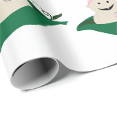 Twee erwten in een podtweeling babymeisjes cadeaupapier (Rol Hoek)