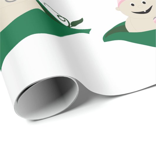 Twee erwten in een podtweeling babymeisjes cadeaupapier (Rol Hoek)