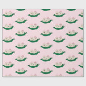 Twee erwten in een podtweeling babymeisjes cadeaupapier (Vlak)