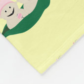Twee erwten in een podtweeling babymeisjes fleece deken (Hoek)