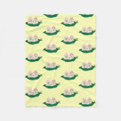 Twee erwten in een podtweeling babymeisjes fleece deken (Voorkant)