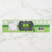 Twee erwten in een tweelingprik Baby shower Waterfles Etiket (Enkel label)