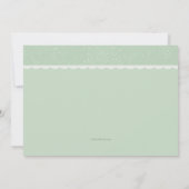 Twee erwten in een uitnodiging tot het Baby shower (Achterkant)