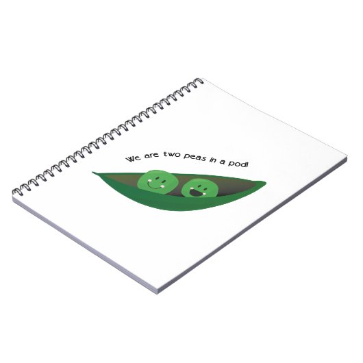 Twee erwten in peul notitieboek (Linkerzijde)